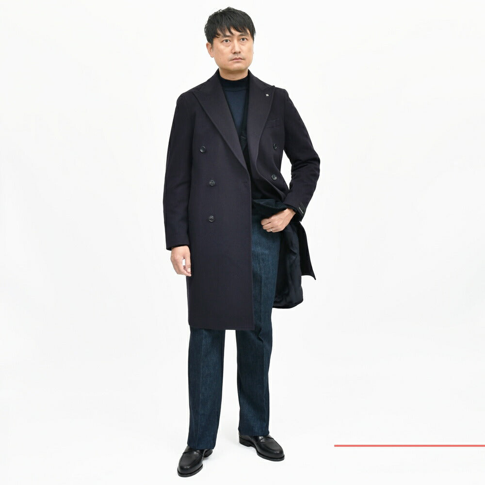 TAGLIATORE(タリアトーレ) ウールカシミアフランネルダブルチェスターフィールドコート C-GUJI10X/350001 14152000054