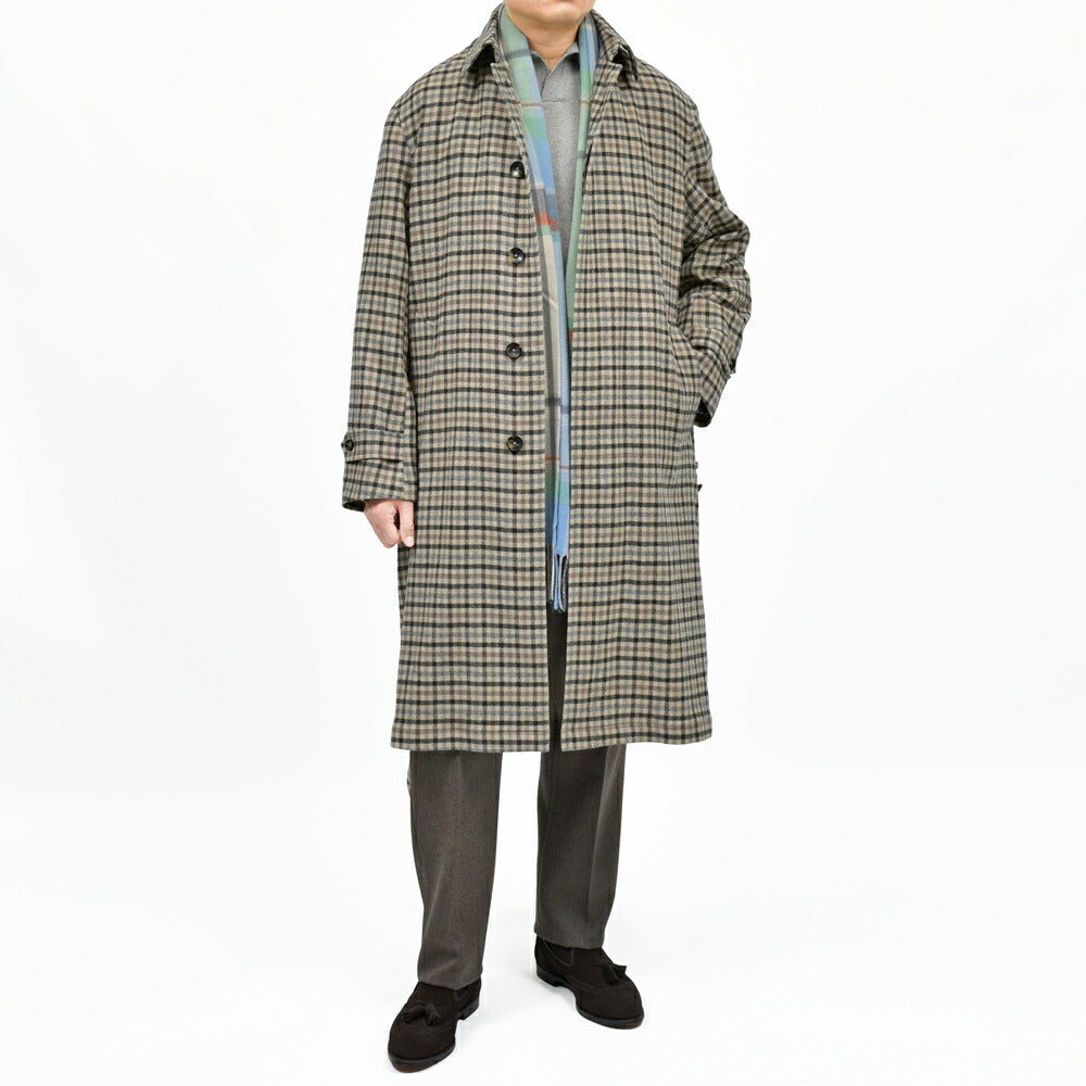 Whiteley&Green(ホワイトリー アンド グリーン) BRADFORD ウールカシミアライトツィードタッターソールバルカラーコート 14152004059