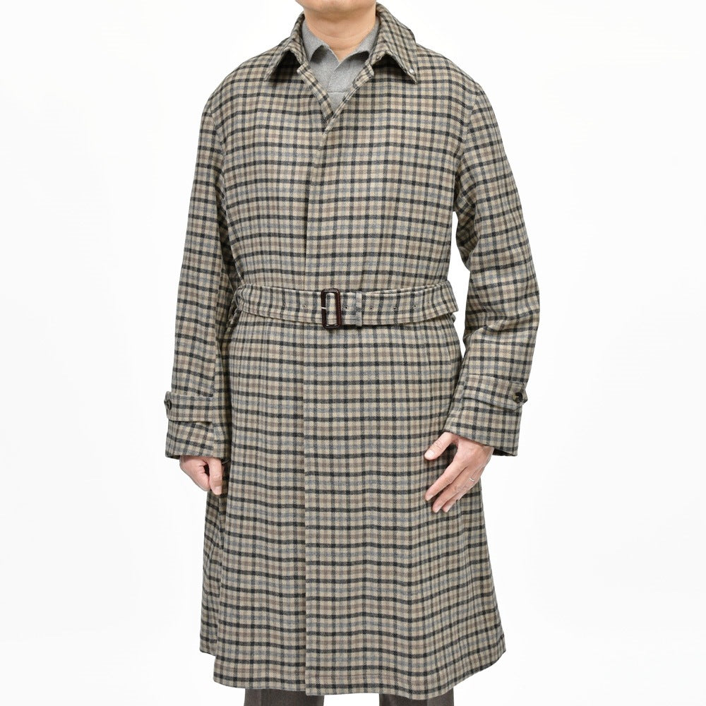 Whiteley&Green(ホワイトリー アンド グリーン) BRADFORD ウールカシミアライトツィードタッターソールバルカラーコート 14152004059