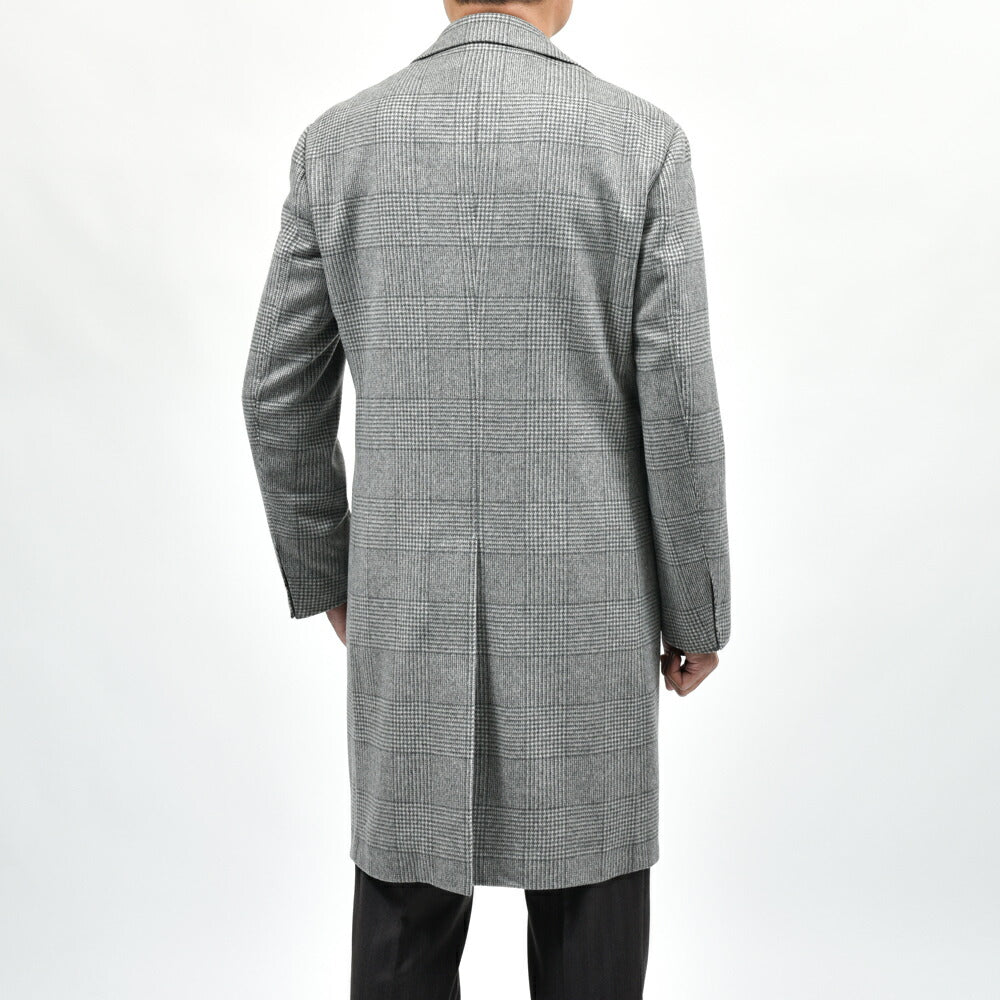 guji(グジ)カシミヤグレンチェックチェスターフィールドコート MADE BY RING JACKET / LoroPiana 14152200028