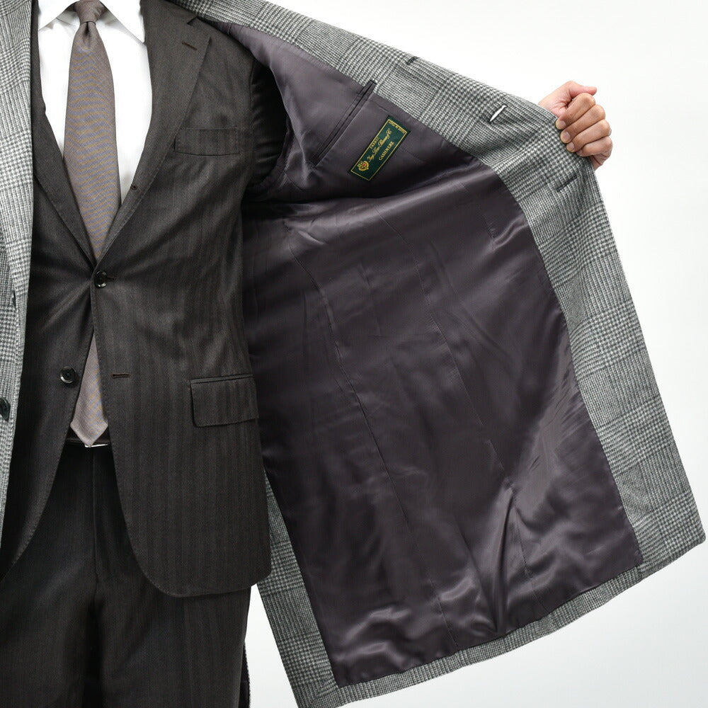 guji(グジ)カシミヤグレンチェックチェスターフィールドコート MADE BY RING JACKET / LoroPiana 14152200028