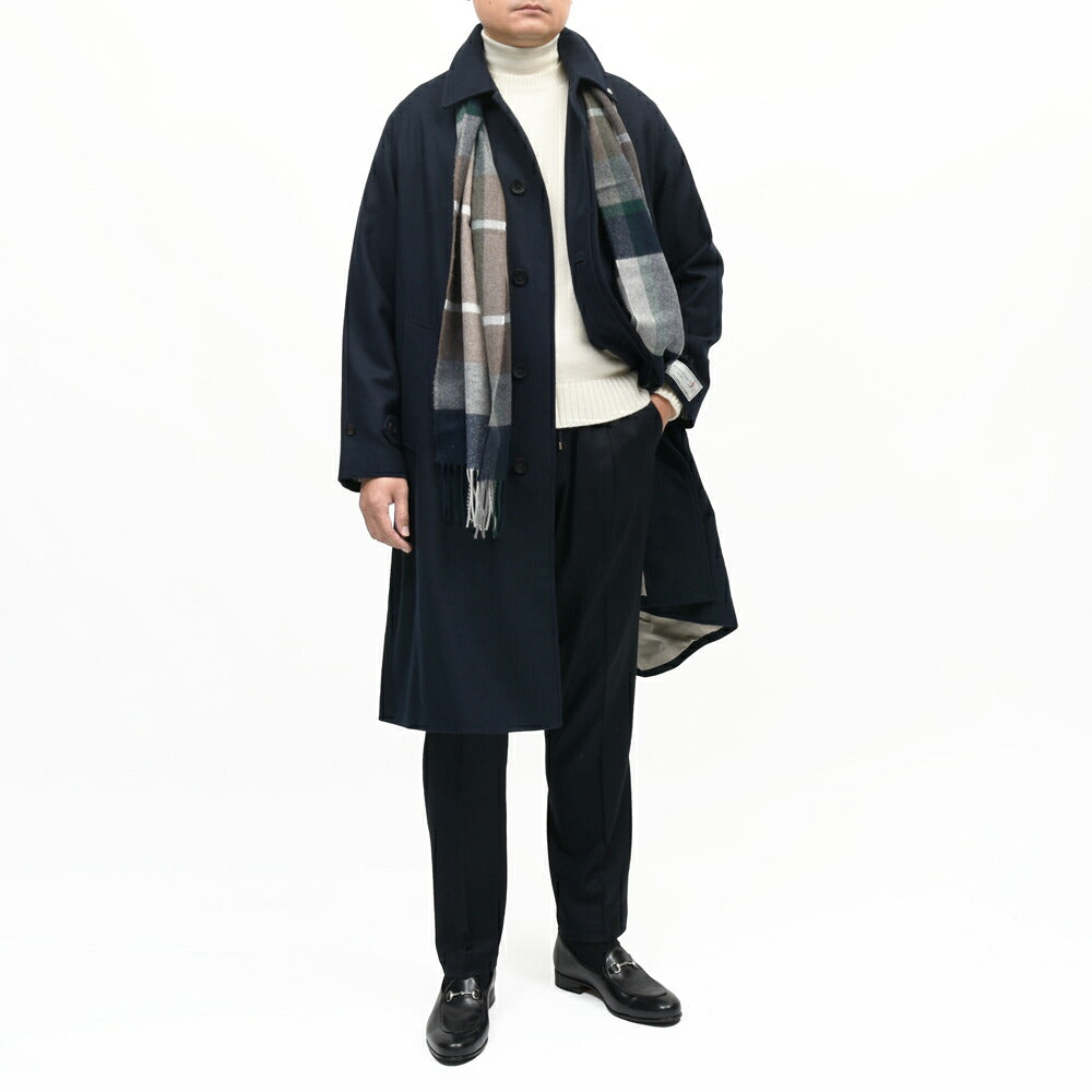 Whiteley&Green(ホワイトリー アンド グリーン)HUDDERSFIELD ウールカシミアフランネルバルカラーコート 14162001059
