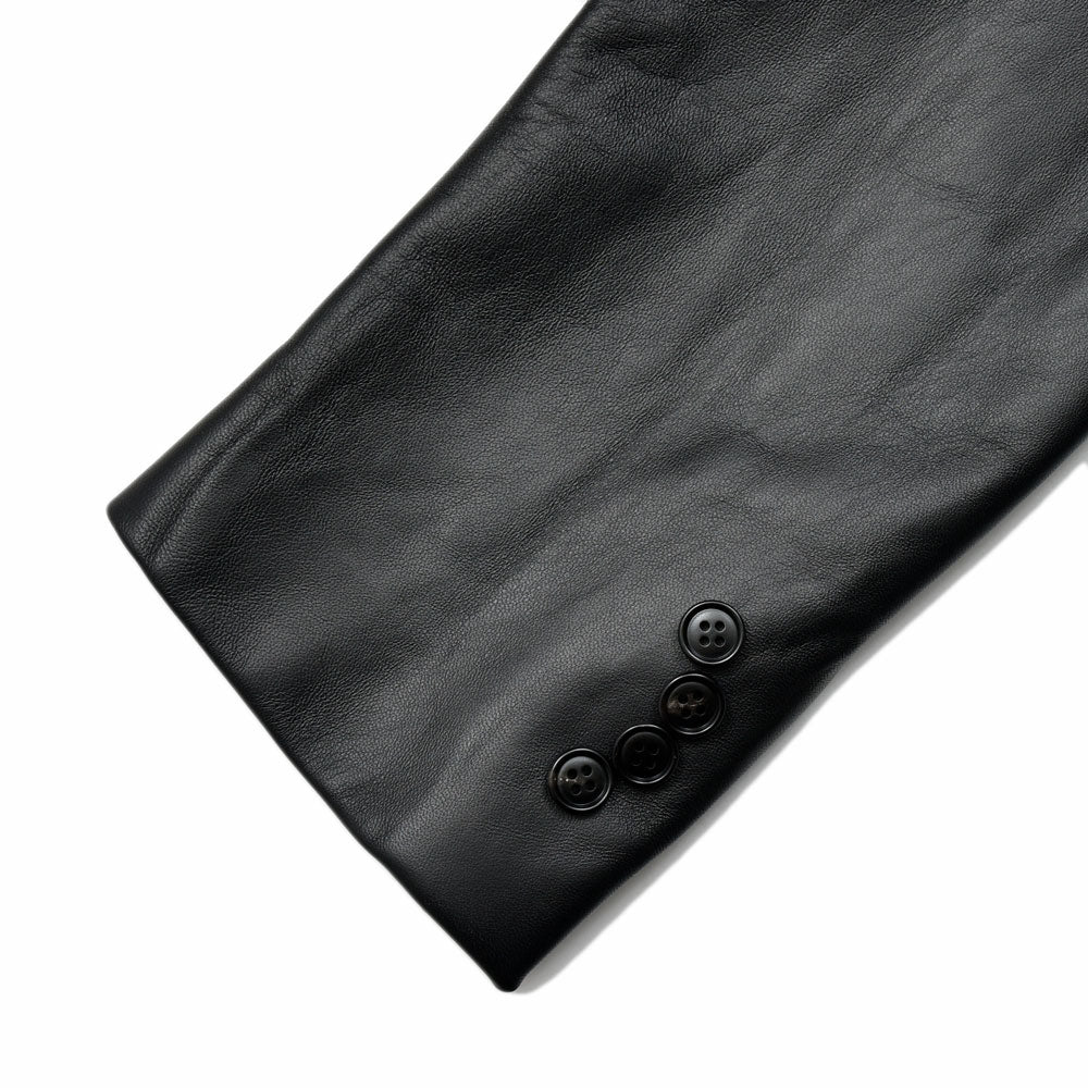 Belvest(ベルベスト) ナッパレザーノーカラー2Bジャケット G604-9666 14252400020
