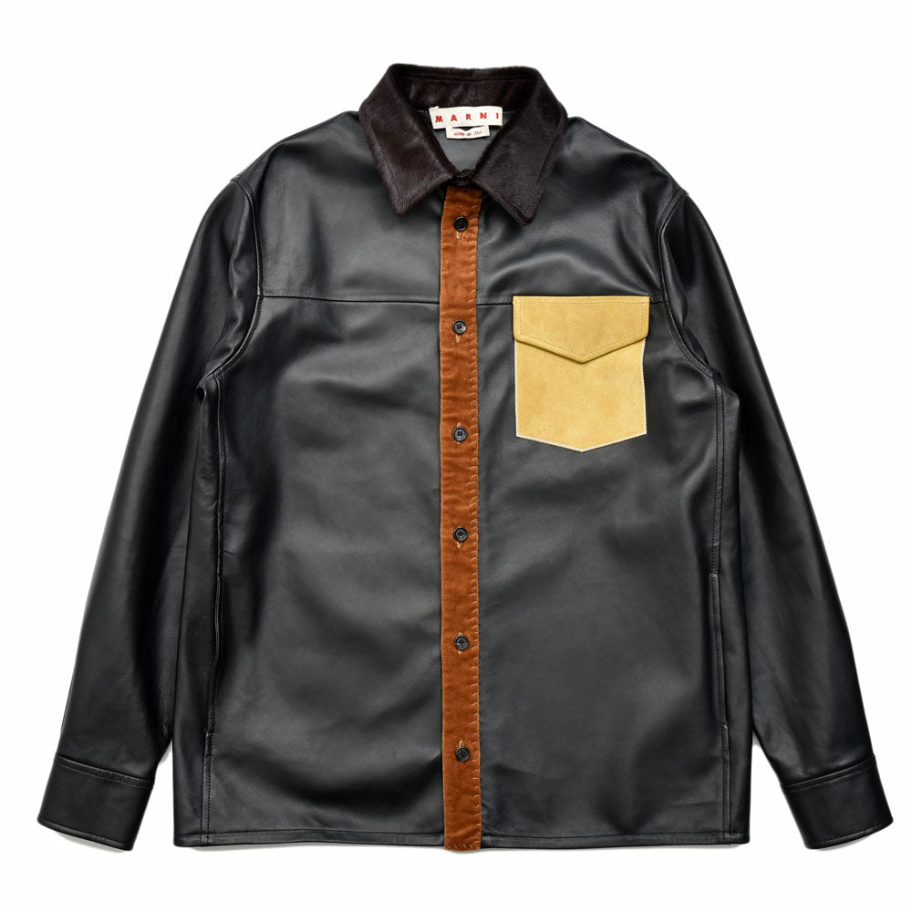 MARNI(マルニ) シープレザーコンビシャツ CUMY0025MQ ULA736 14252401138