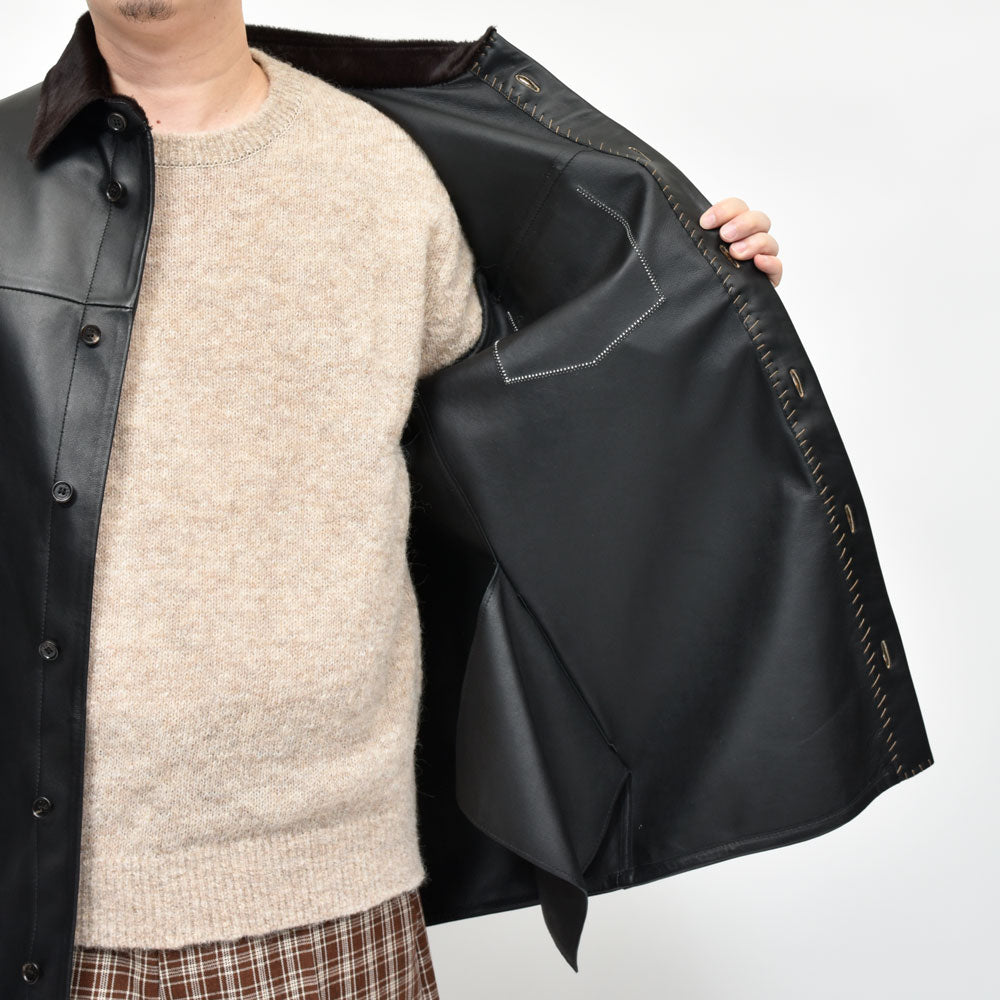 MARNI(マルニ) シープレザーコンビシャツ CUMY0025MQ ULA736 14252401138
