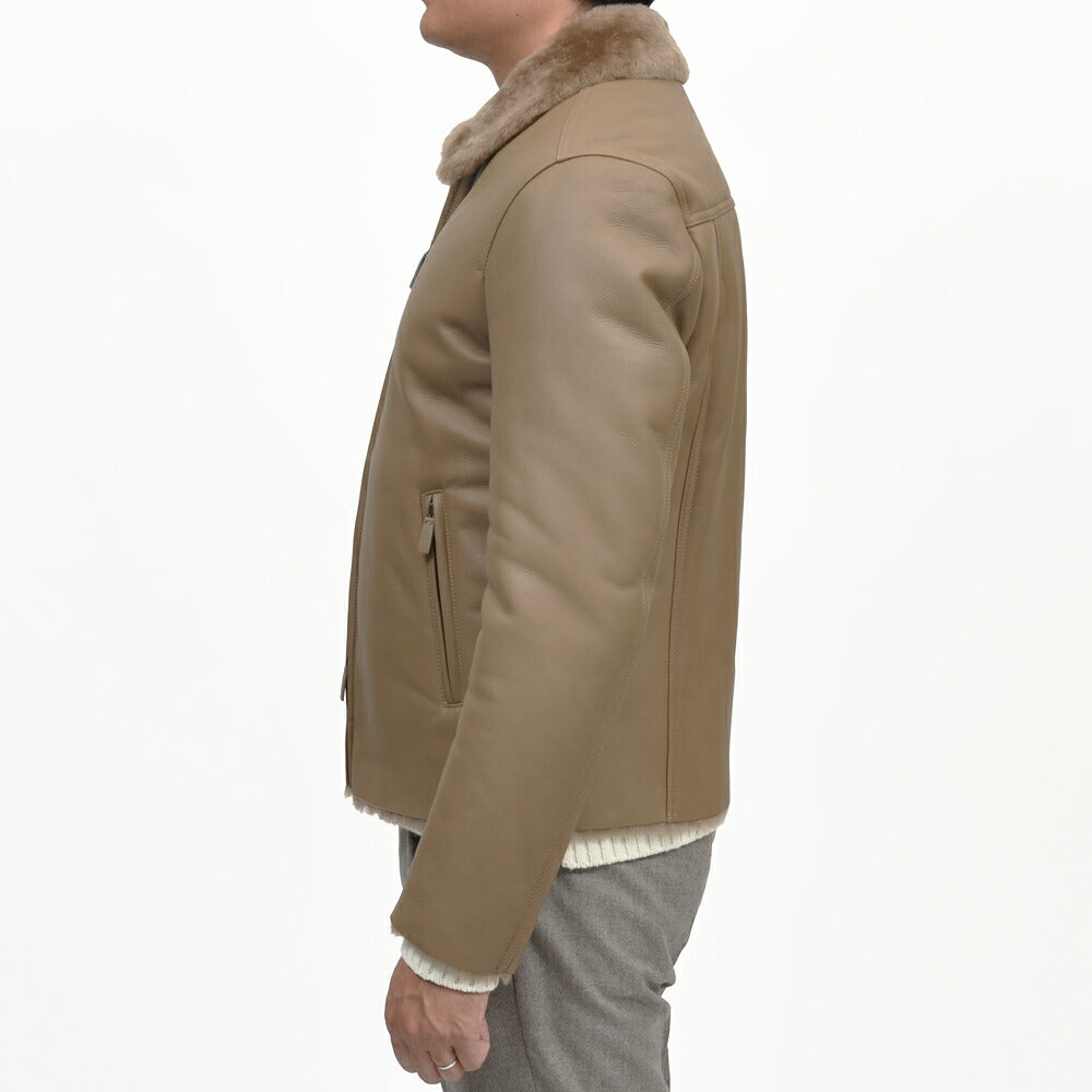 ALTACRUNA(アルタクルーナ)<br>ムートンレザーショートブルゾン 84759/AE0714 14262000059