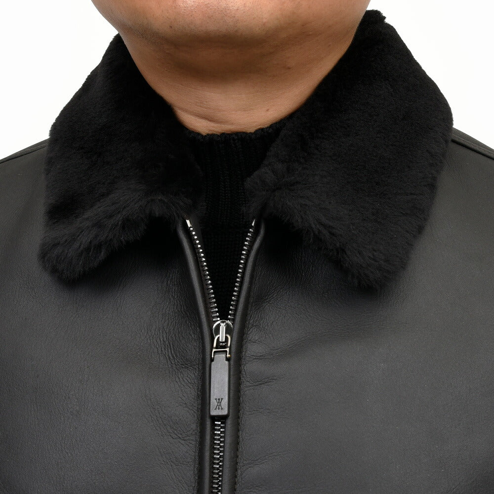 ALTACRUNA(アルタクルーナ)<br>ムートンレザーショートブルゾン 84759/AE0714 14262000059