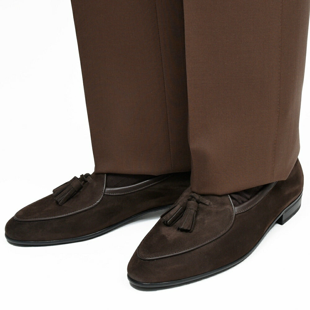 BAUDOIN & LANGE(ボードイン アンド ランジ) ラムスエードタッセルローファー SAGAN CLASSIC TASSELS(ラバーソール)245-59502 15061002052