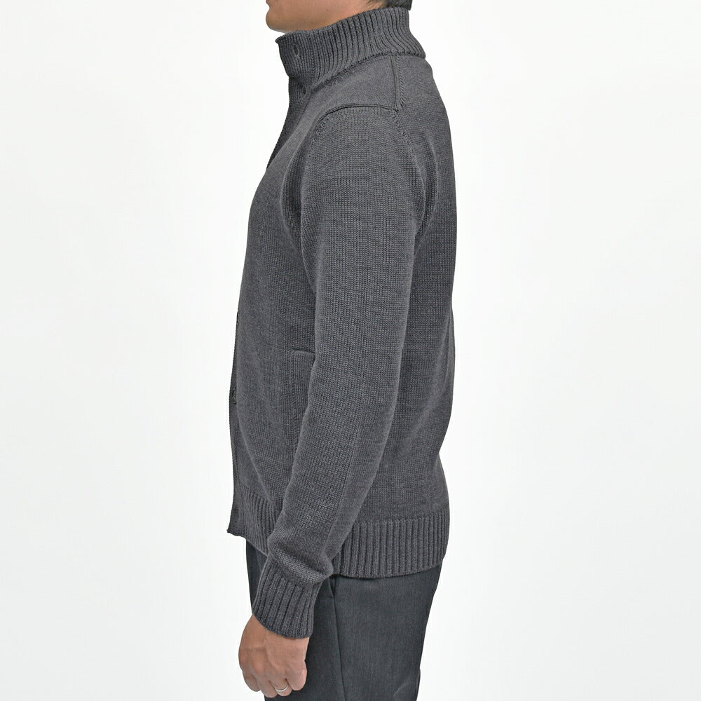 ZANONE(ザノーネ) 5ゲージウールスタンドカラーニットカーディガン CHIOTO/SLIM FIT/810130/ZR229/45602 16052000052