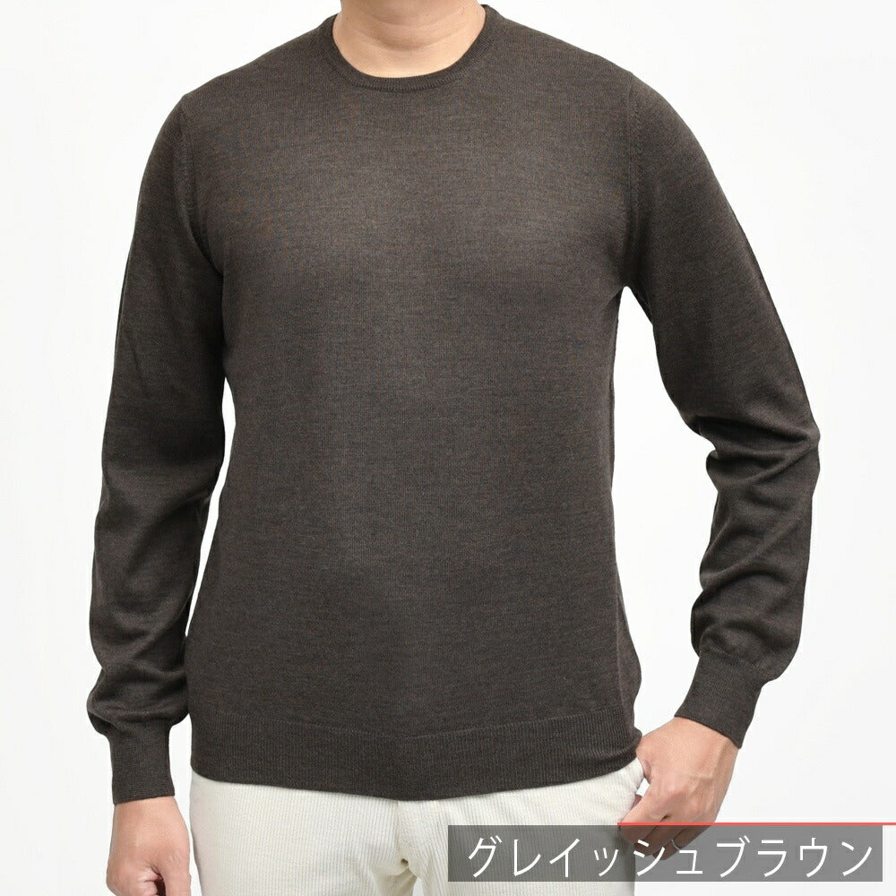 GRAN SASSO(グランサッソ) 12ゲージウールクルーネックニット 55167/14290 16052008035