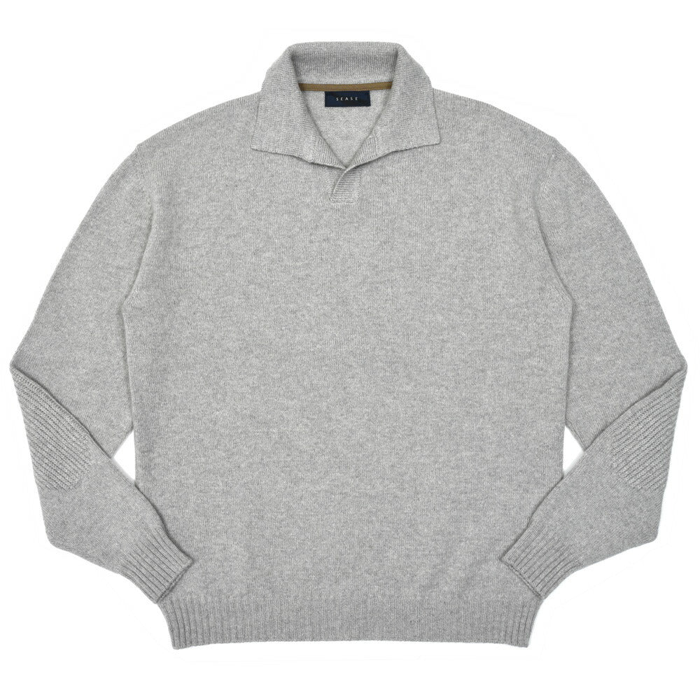 SEASE(シーズ) POLO COARSEHAIR ハイゲージカシミアスキッパーニットポロ SE252UAKP040XG053 16056000039