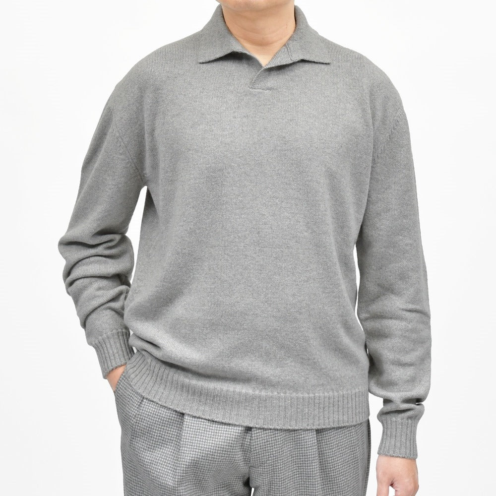 SEASE(シーズ) POLO COARSEHAIR ハイゲージカシミアスキッパーニットポロ SE252UAKP040XG053 16056000039