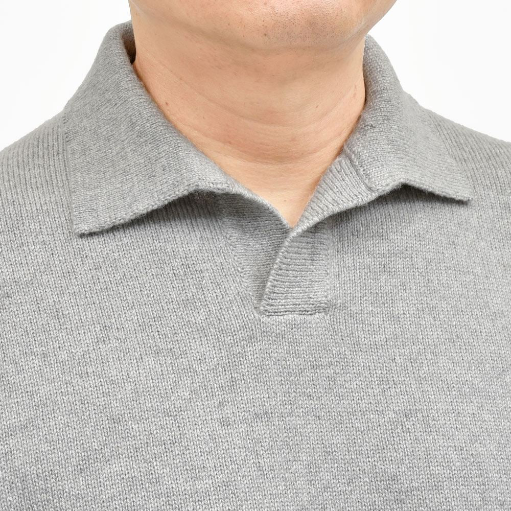 SEASE(シーズ) POLO COARSEHAIR ハイゲージカシミアスキッパーニットポロ SE252UAKP040XG053 16056000039