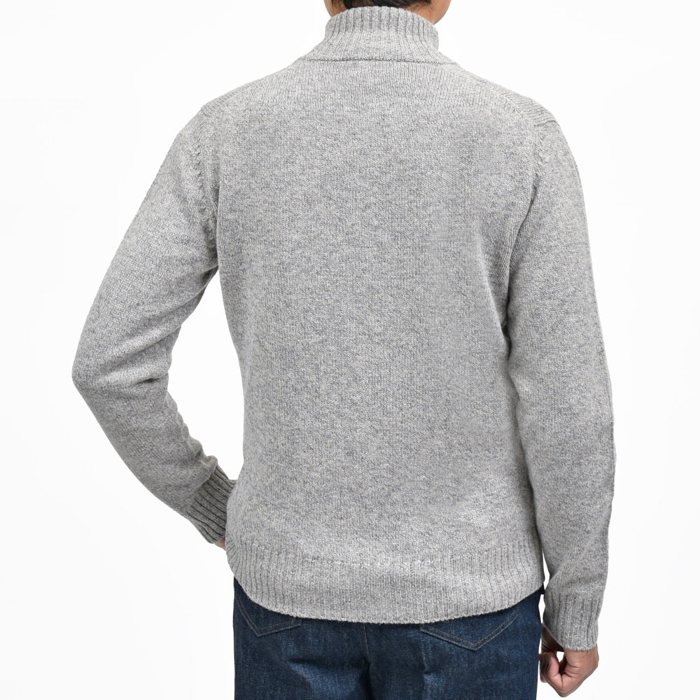 ZANONE(ザノーネ) 5ゲージメランジウールスタンドカラーニットカーディガン CHIOTO/SLIM FIT/810130/ZN233/45601(M) 16056300052