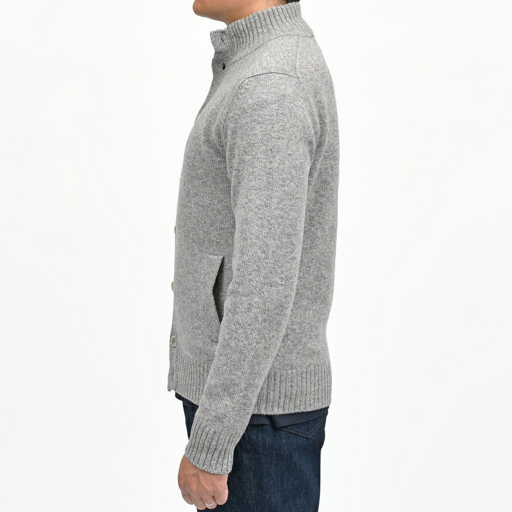 ZANONE(ザノーネ) 5ゲージメランジウールスタンドカラーニットカーディガン CHIOTO/SLIM FIT/810130/ZN233/45601(M) 16056300052