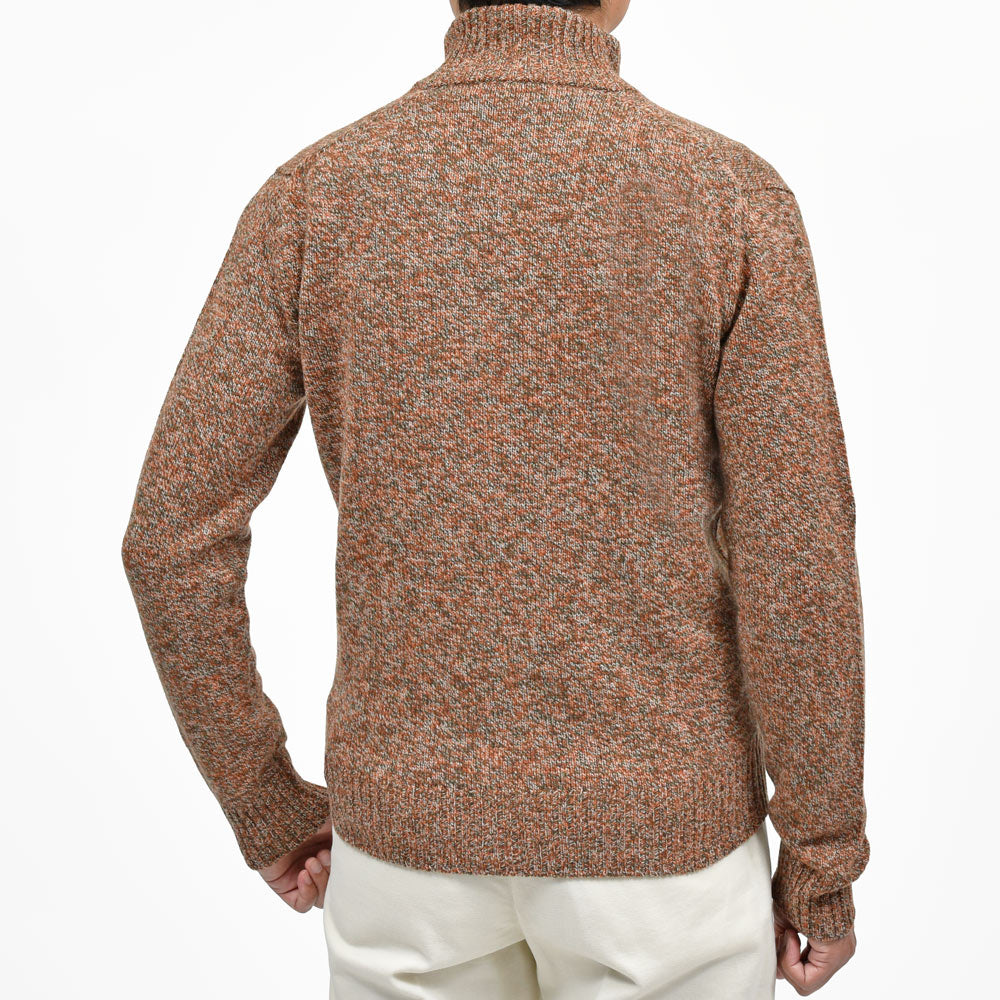 ZANONE(ザノーネ) 5ゲージメランジウールスタンドカラーニットカーディガン CHIOTO/SLIM FIT/810130/ZN233/45601(M) 16056300052