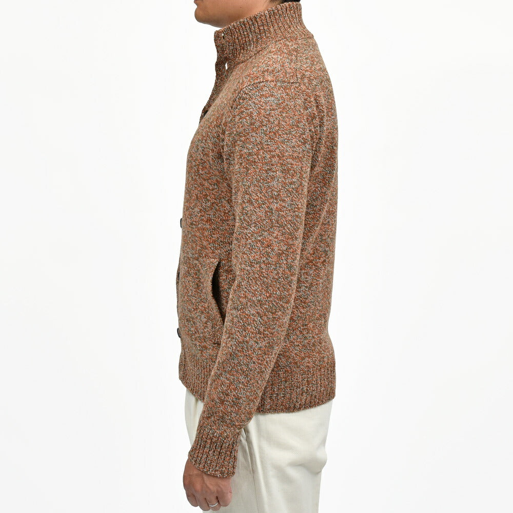 ZANONE(ザノーネ) 5ゲージメランジウールスタンドカラーニットカーディガン CHIOTO/SLIM FIT/810130/ZN233/45601(M) 16056300052