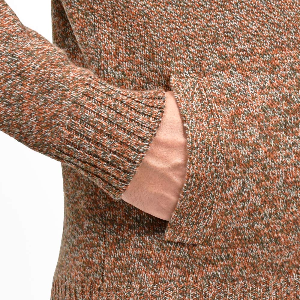 ZANONE(ザノーネ) 5ゲージメランジウールスタンドカラーニットカーディガン CHIOTO/SLIM FIT/810130/ZN233/45601(M) 16056300052
