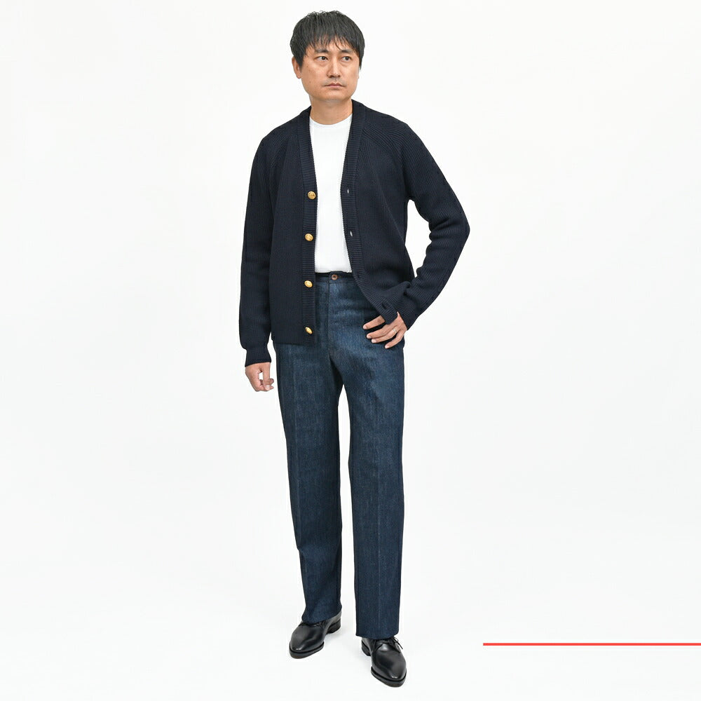 ZANONE(ザノーネ) 7Gゲージウールハーフフィッシャーマンリブニットカーディガン CARD RAG/SLIM FIT/810236/ZN235/45603(M) 16056305052