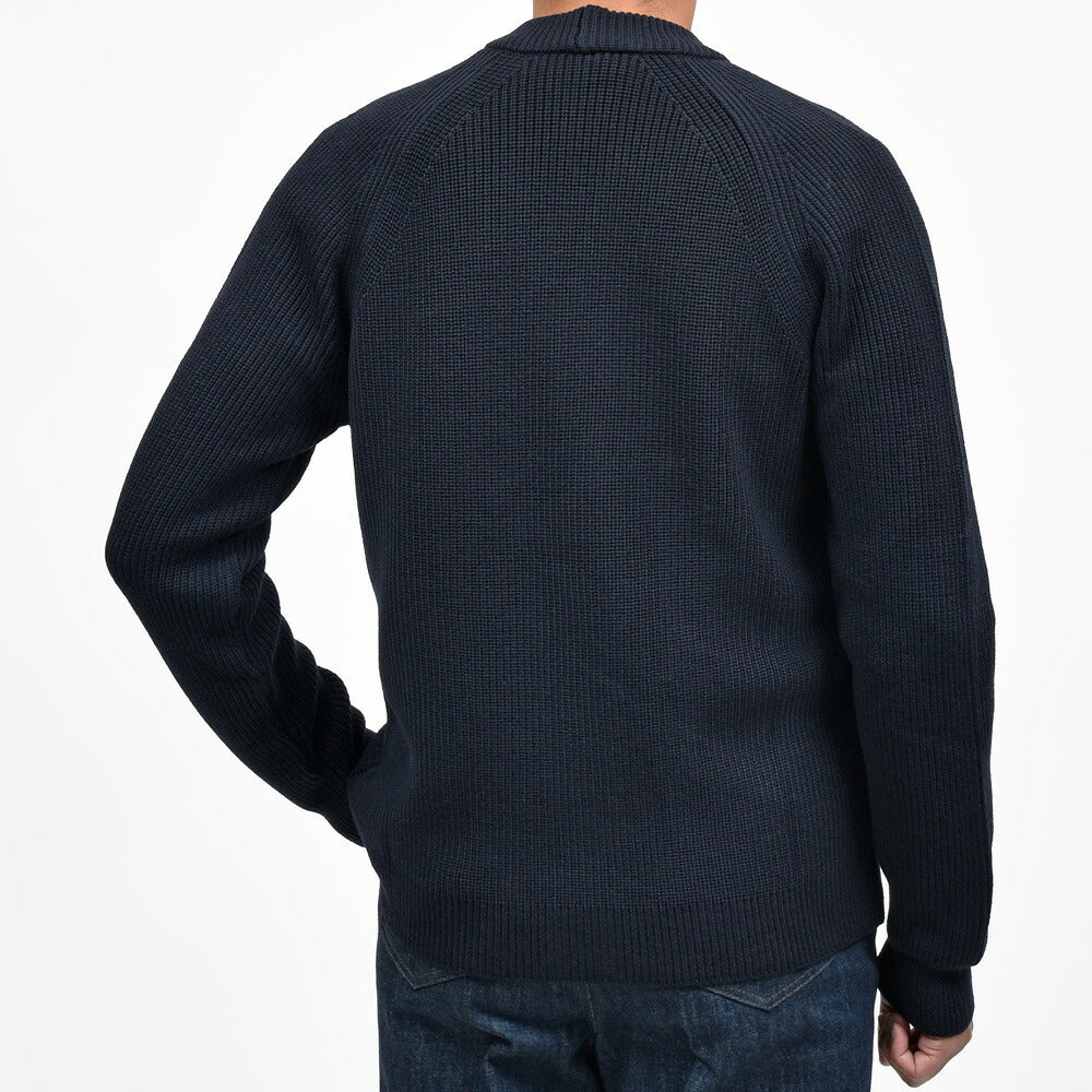 ZANONE(ザノーネ) 7Gゲージウールハーフフィッシャーマンリブニットカーディガン CARD RAG/SLIM FIT/810236/ZN235/45603(M) 16056305052