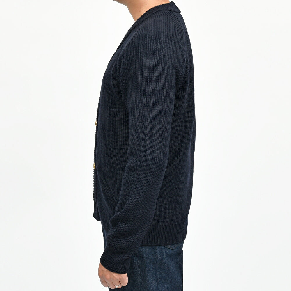 ZANONE(ザノーネ) 7Gゲージウールハーフフィッシャーマンリブニットカーディガン CARD RAG/SLIM FIT/810236/ZN235/45603(M) 16056305052