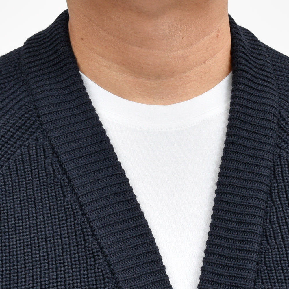 ZANONE(ザノーネ) 7Gゲージウールハーフフィッシャーマンリブニットカーディガン CARD RAG/SLIM FIT/810236/ZN235/45603(M) 16056305052