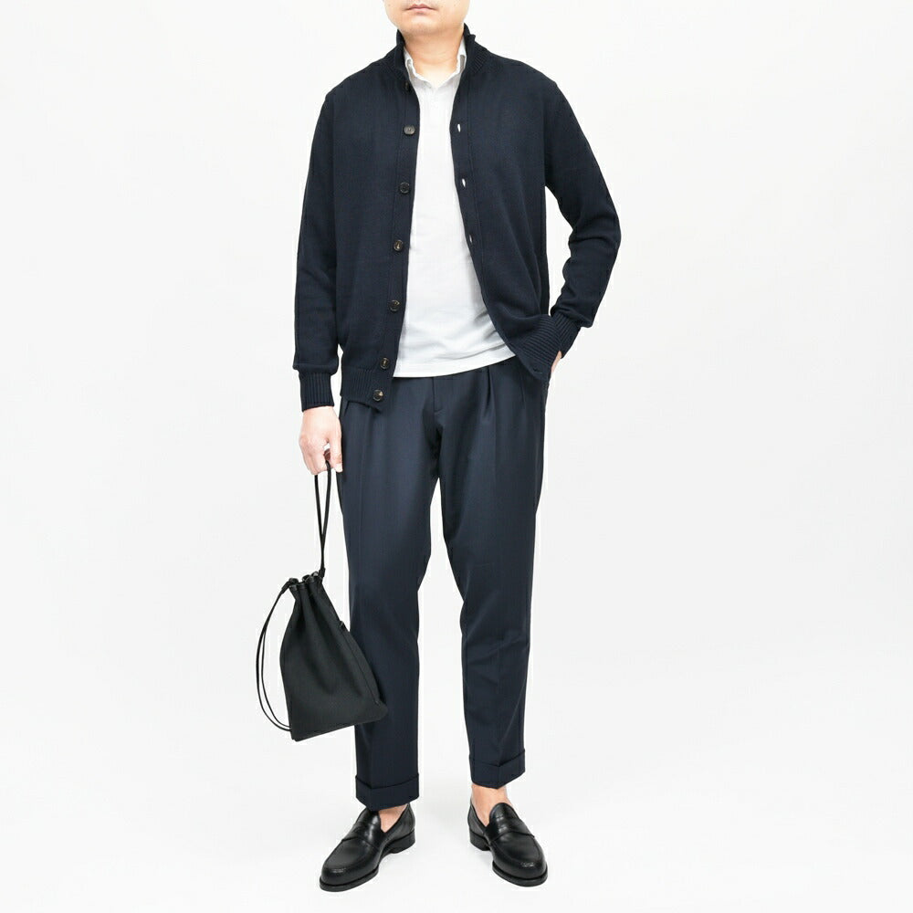 ZANONE(ザノーネ) 7ゲージリネンコットンスタンドカラーニットカーディガン CHIOTO/SLIM FIT/810150/Z1337/55601 16061000052