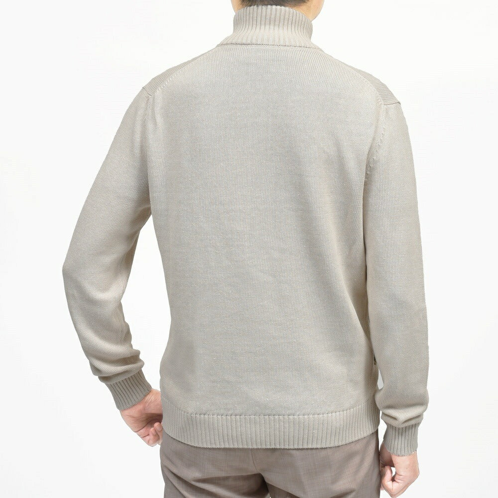 ZANONE(ザノーネ) 7ゲージリネンコットンスタンドカラーニットカーディガン CHIOTO/SLIM FIT/810150/Z1337/55601 16061000052
