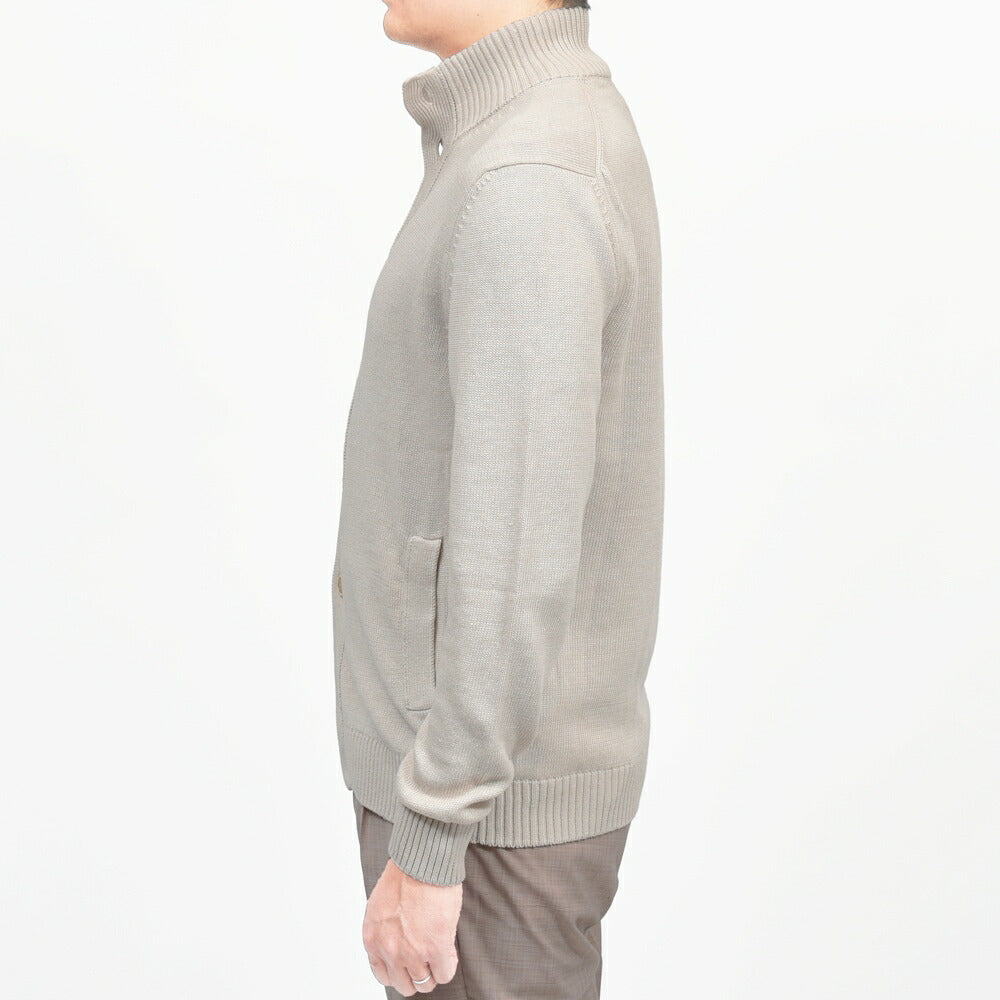 ZANONE(ザノーネ) 7ゲージリネンコットンスタンドカラーニットカーディガン CHIOTO/SLIM FIT/810150/Z1337/55601 16061000052
