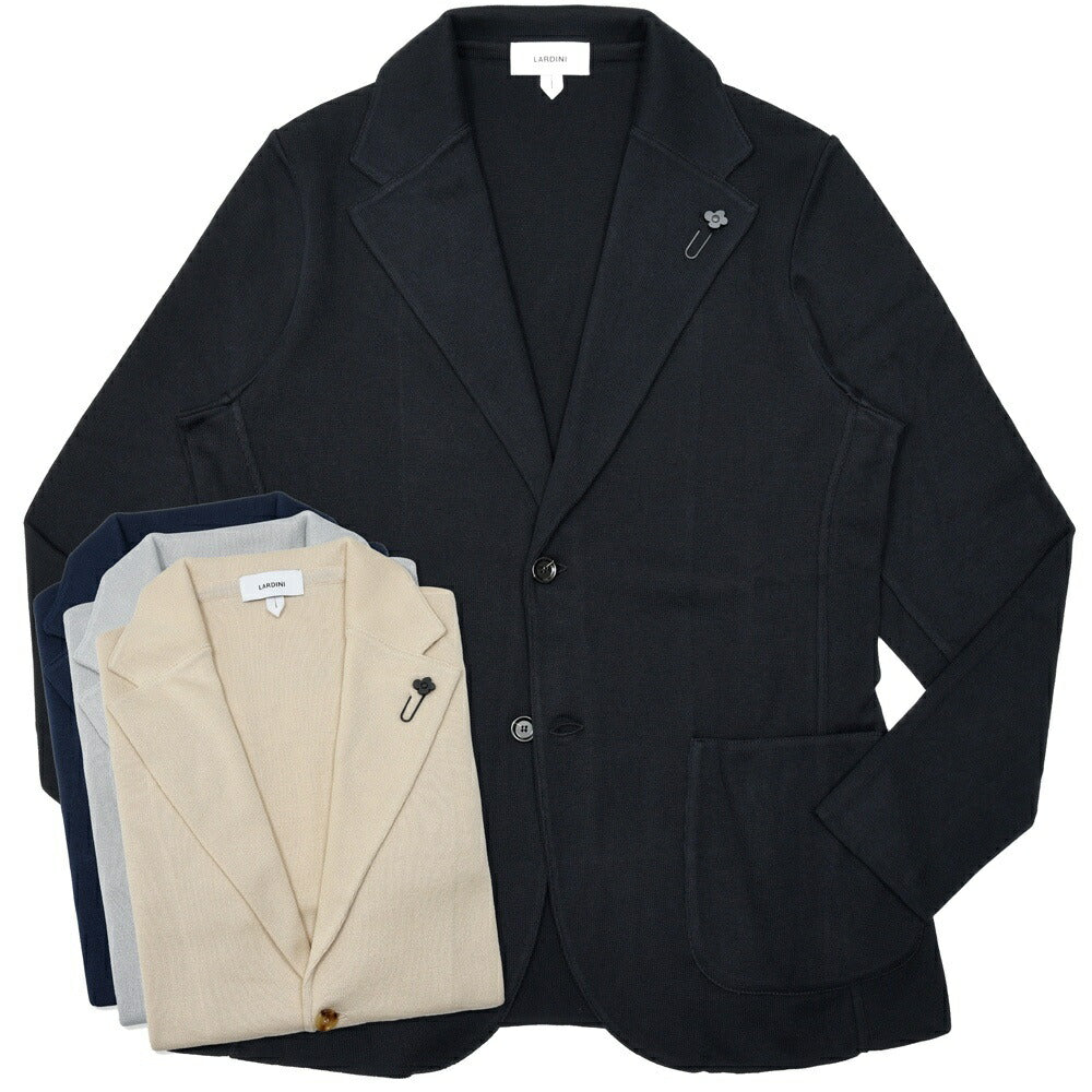 LARDINI(ラルディーニ) コットンミラノリブニットジャケット JCNCJLJM56/CN66003 16061001109