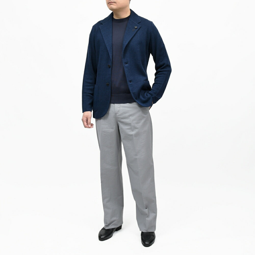 LARDINI(ラルディーニ) リネンコットンメッシュニットジャケット CNCJLJM56/PA66006 16061005109