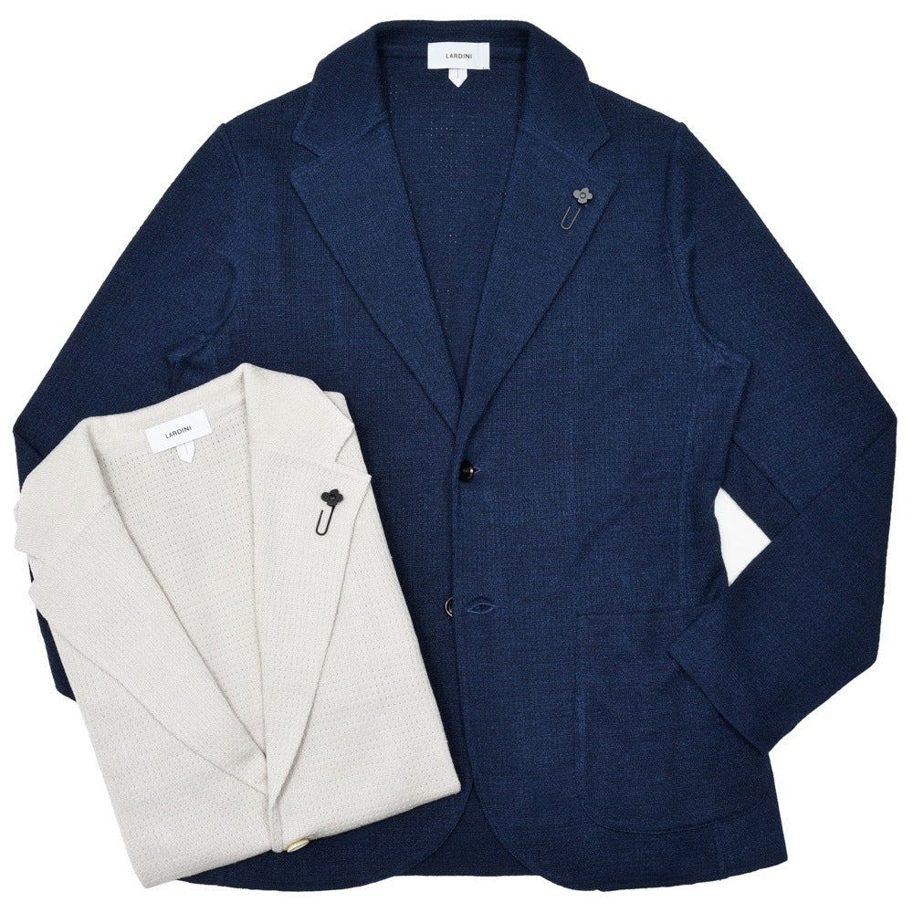 LARDINI(ラルディーニ) リネンコットンメッシュニットジャケット CNCJLJM56/PA66006 16061005109
