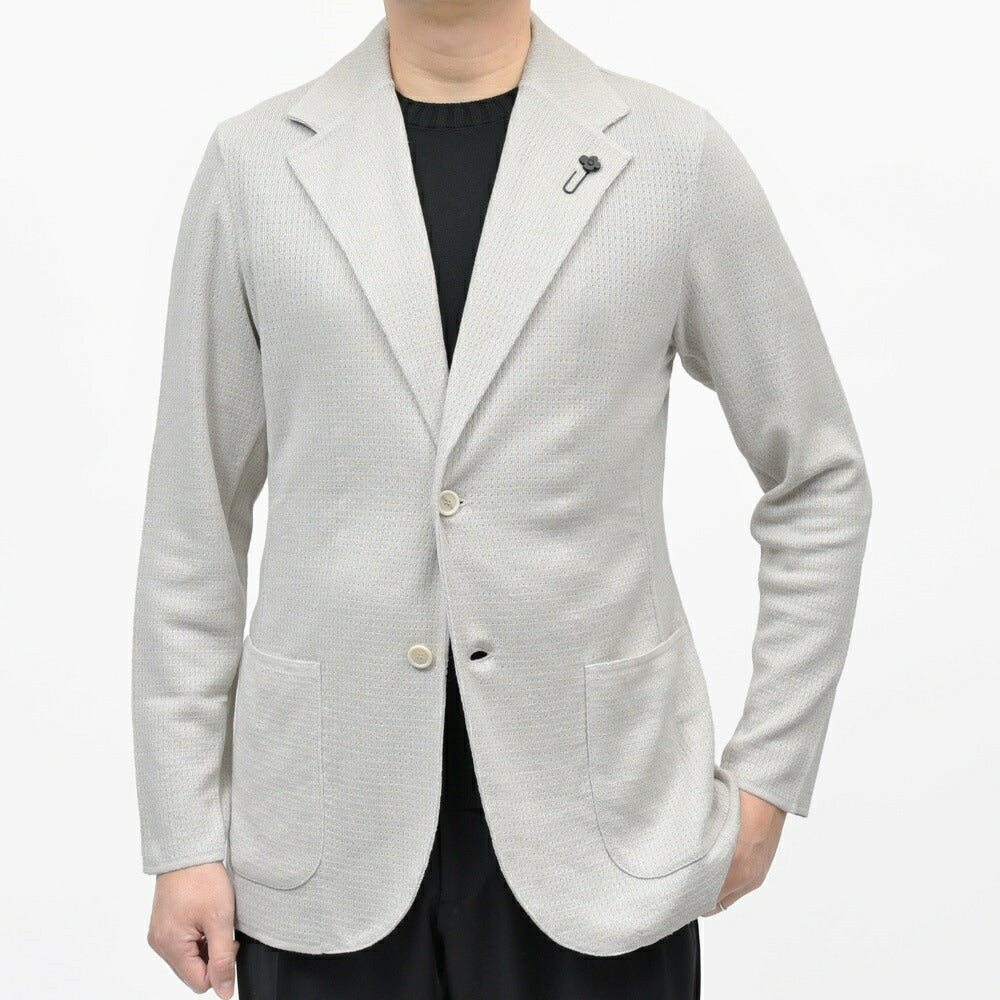 LARDINI(ラルディーニ) リネンコットンメッシュニットジャケット CNCJLJM56/PA66006 16061005109