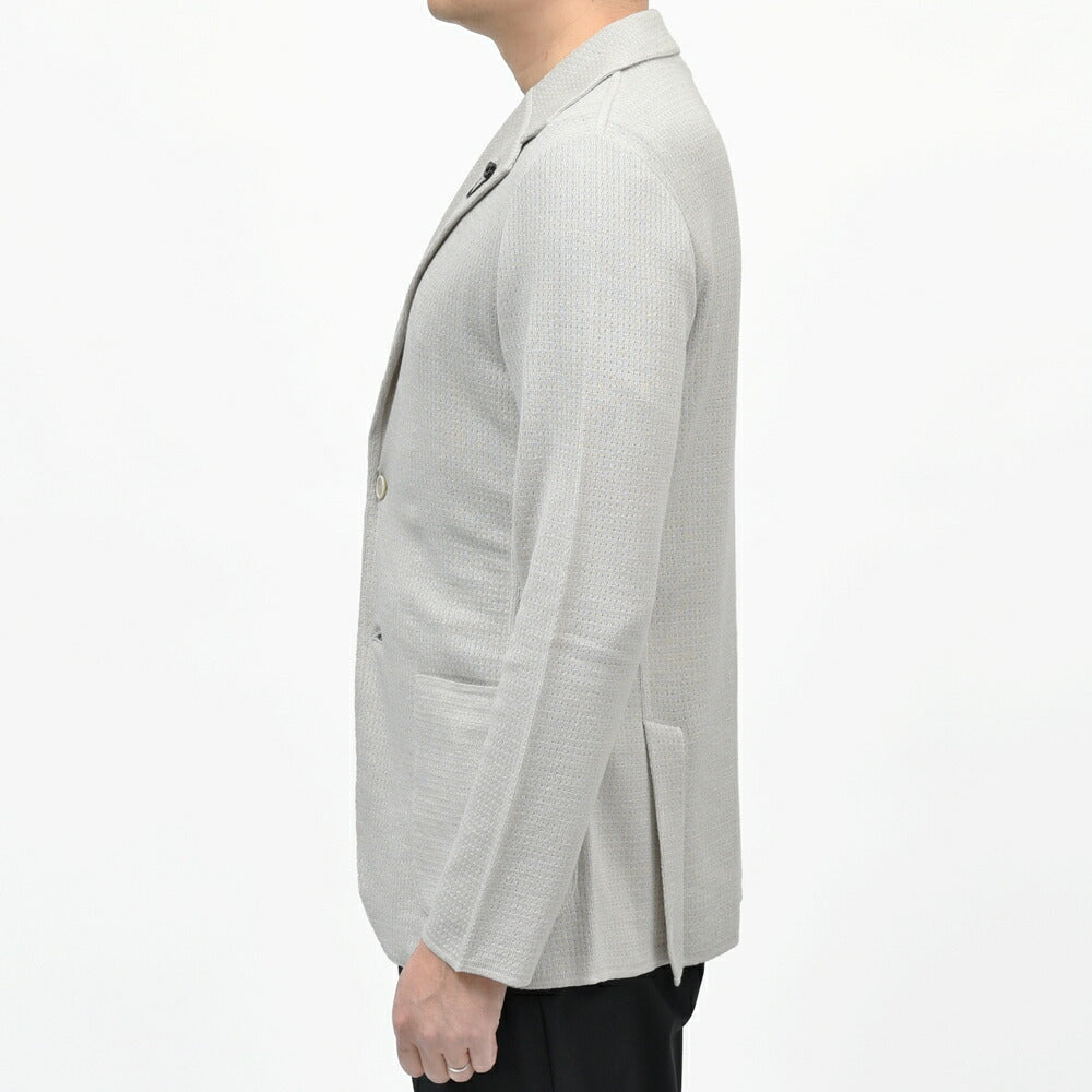 LARDINI(ラルディーニ) リネンコットンメッシュニットジャケット CNCJLJM56/PA66006 16061005109