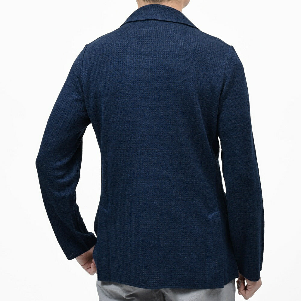 LARDINI(ラルディーニ) リネンコットンメッシュニットジャケット CNCJLJM56/PA66006 16061005109