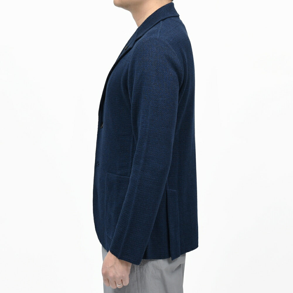 LARDINI(ラルディーニ) リネンコットンメッシュニットジャケット CNCJLJM56/PA66006 16061005109