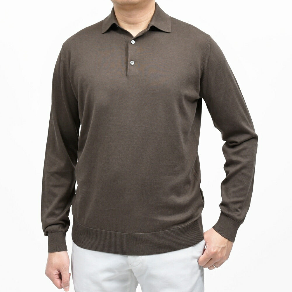 FILIPPO DE LAURENTIIS(フィリッポ デ ローレンティス) 12ゲージコットンL/Sニットポロ PL1ML46 16061006109