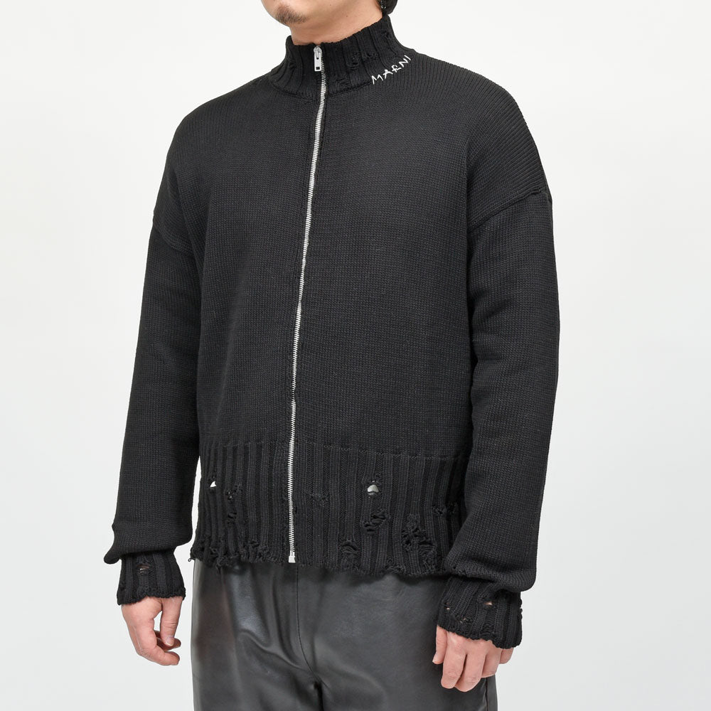 MARNI(マルニ) コットンダメージジップニット CDMG0188A0 UFC652 16061400138