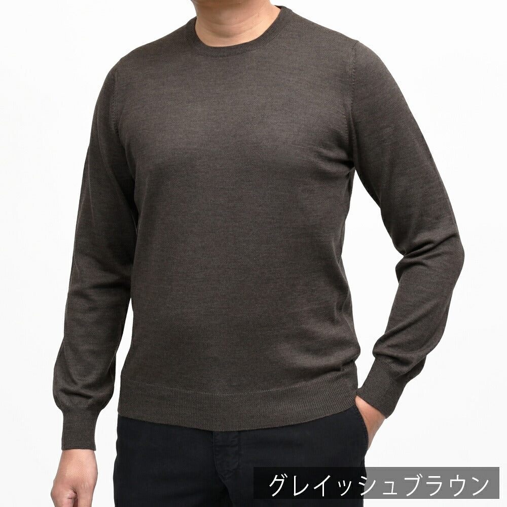 GRAN SASSO(グランサッソ)12ゲージウールクルーネックニット 55167/14290 16062000035