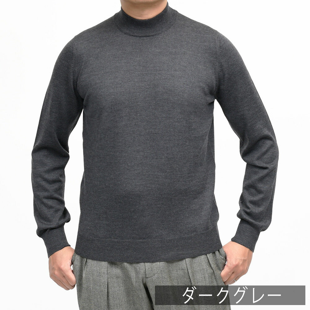 GRAN SASSO(グランサッソ)12ゲージウールモックネックニット 55108/14290 16062001035