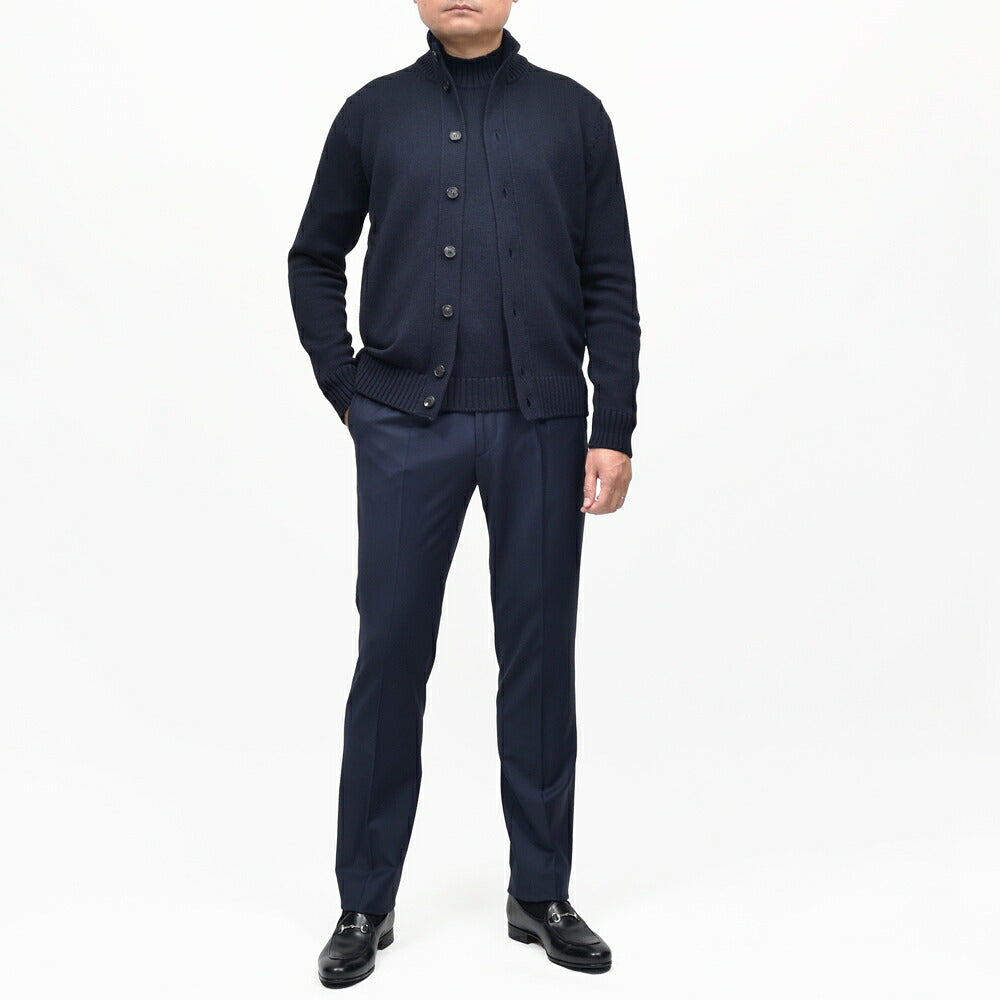 ZANONE(ザノーネ) 5ゲージウールスタンドカラーニットカーディガン CHIOTO/SLIM FIT/810130/ZR229/65802 16062001052