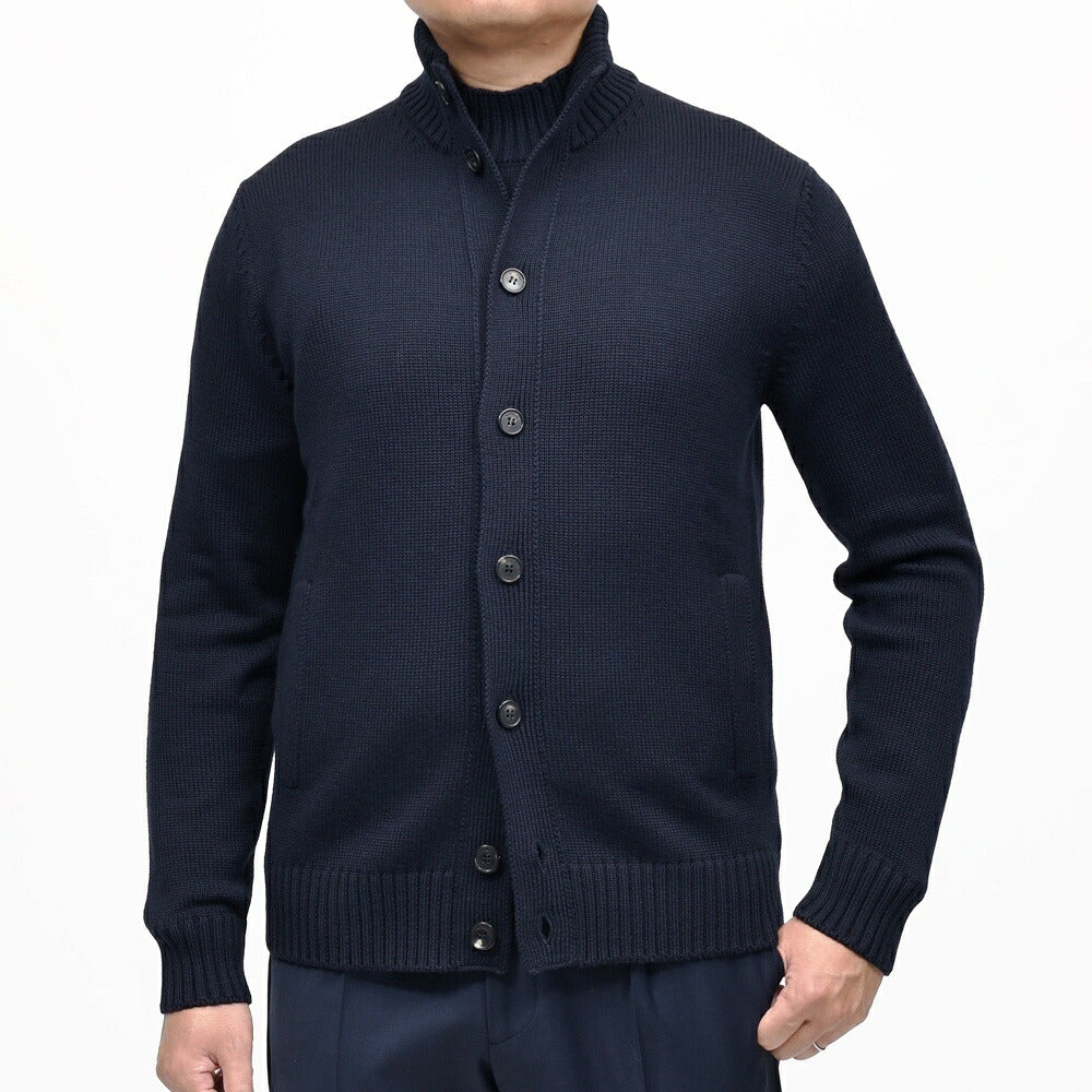 ZANONE(ザノーネ) 5ゲージウールスタンドカラーニットカーディガン CHIOTO/SLIM FIT/810130/ZR229/65802 16062001052