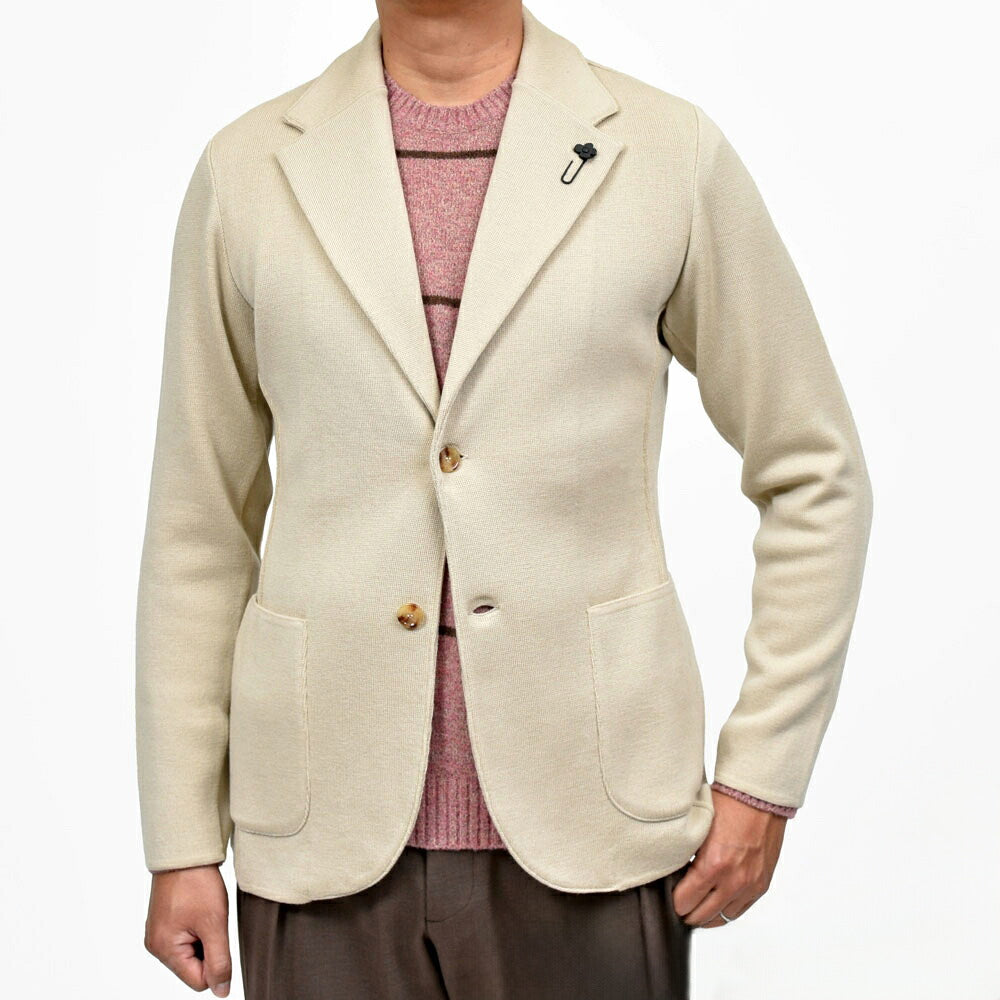 LARDINI(ラルディーニ) ウールミラノリブニットジャケット CNCJLJM56/CN65000 16062004109