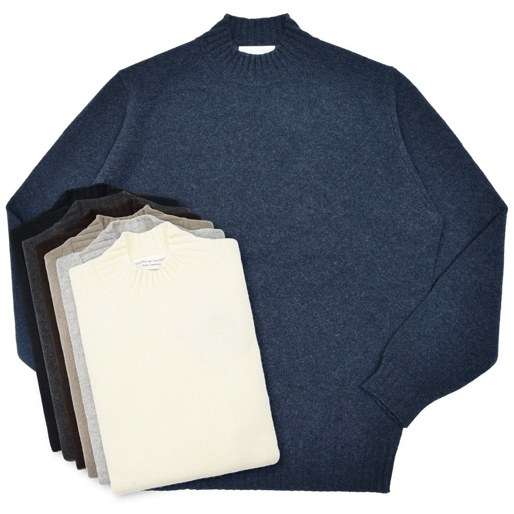 FILIPPO DE LAURENTIIS(フィリッポ デ ローレンティス)7ゲージウールカシミアモックネックニット 5LU3ML60 16062008109