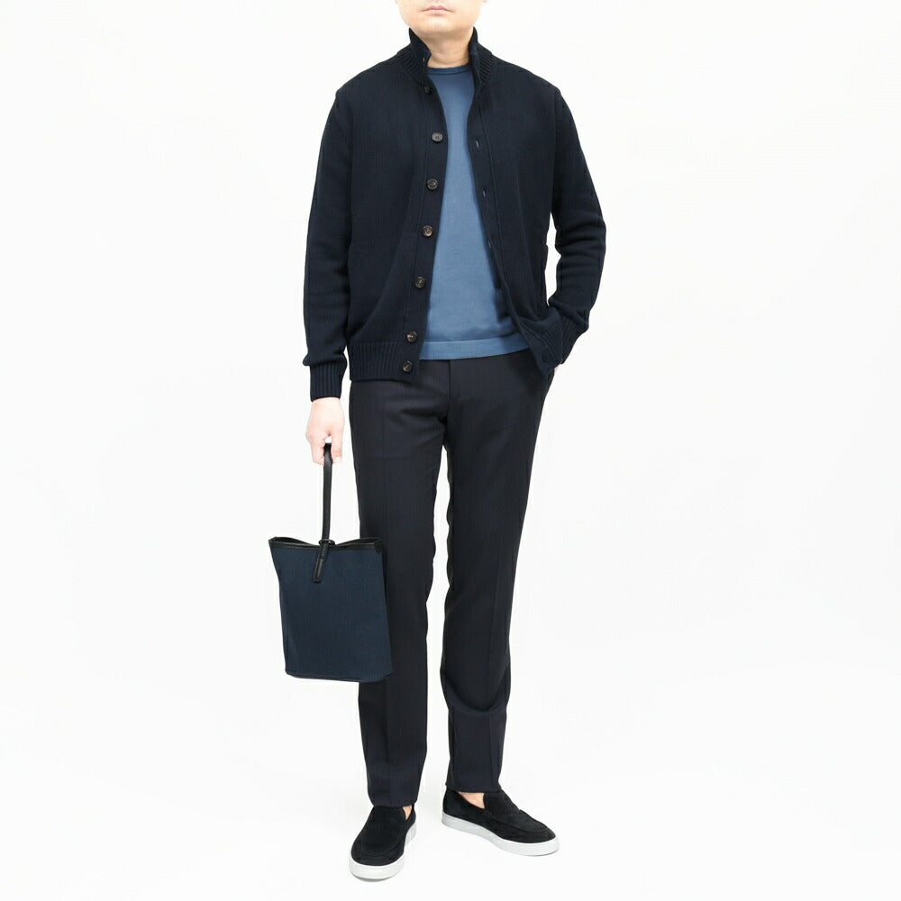 ZANONE(ザノーネ) 5ゲージソフトコットンスタンドカラーニットカーディガン CHIOTO/SLIM FIT/810150/ZN392/55602(M) 16065301052