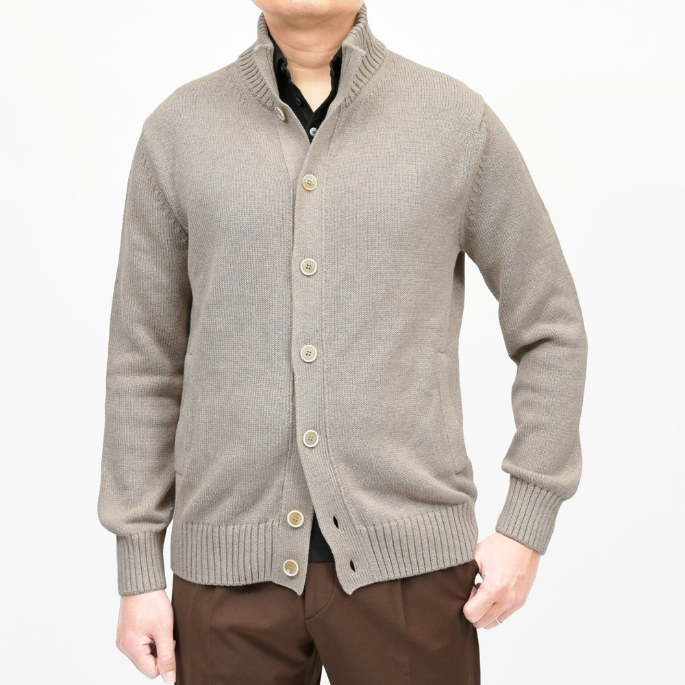 ZANONE(ザノーネ) 5ゲージソフトコットンスタンドカラーニットカーディガン CHIOTO/SLIM FIT/810150/ZN392/55602(M) 16065301052
