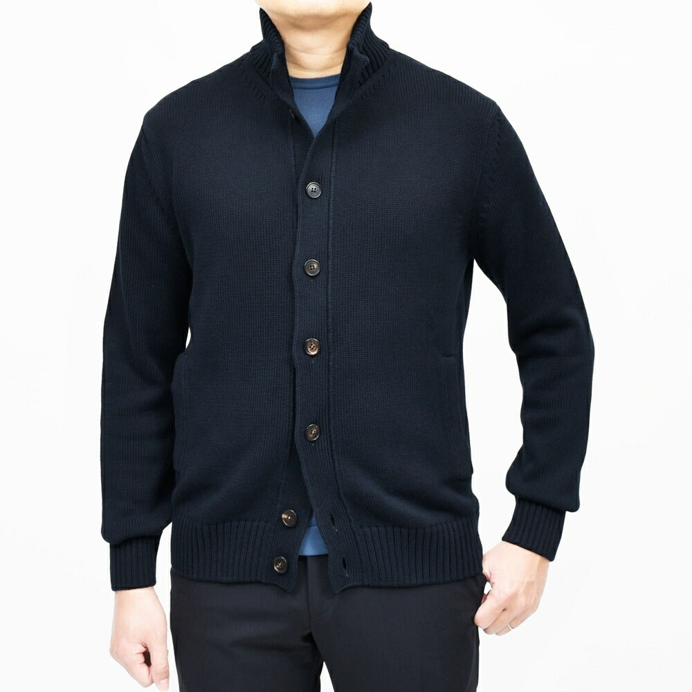ZANONE(ザノーネ) 5ゲージソフトコットンスタンドカラーニットカーディガン CHIOTO/SLIM FIT/810150/ZN392/55602(M) 16065301052