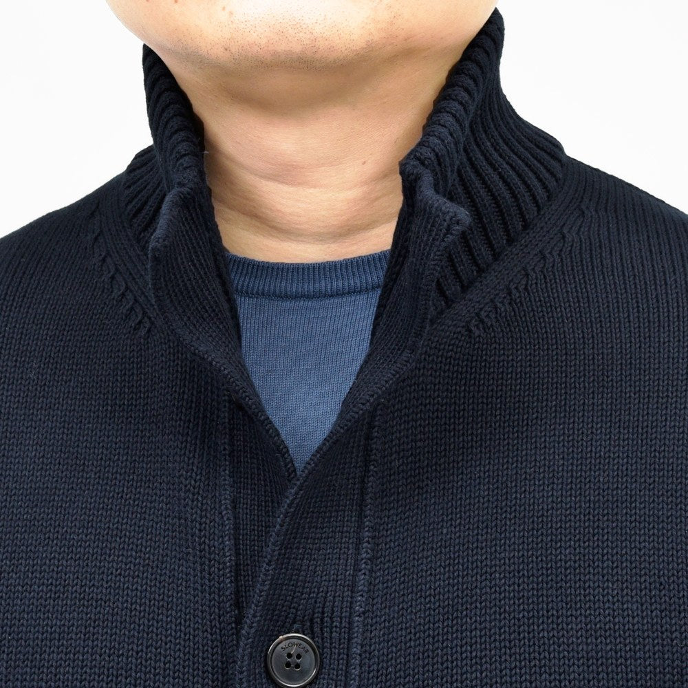 ZANONE(ザノーネ) 5ゲージソフトコットンスタンドカラーニットカーディガン CHIOTO/SLIM FIT/810150/ZN392/55602(M) 16065301052