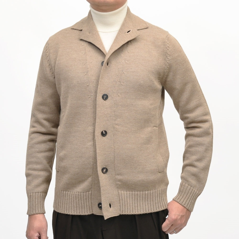 ZANONE(ザノーネ)5ゲージウールシャツカラーニットカーディガン KOBE/SLIM FIT/810180/ZR229/65802 16066000052