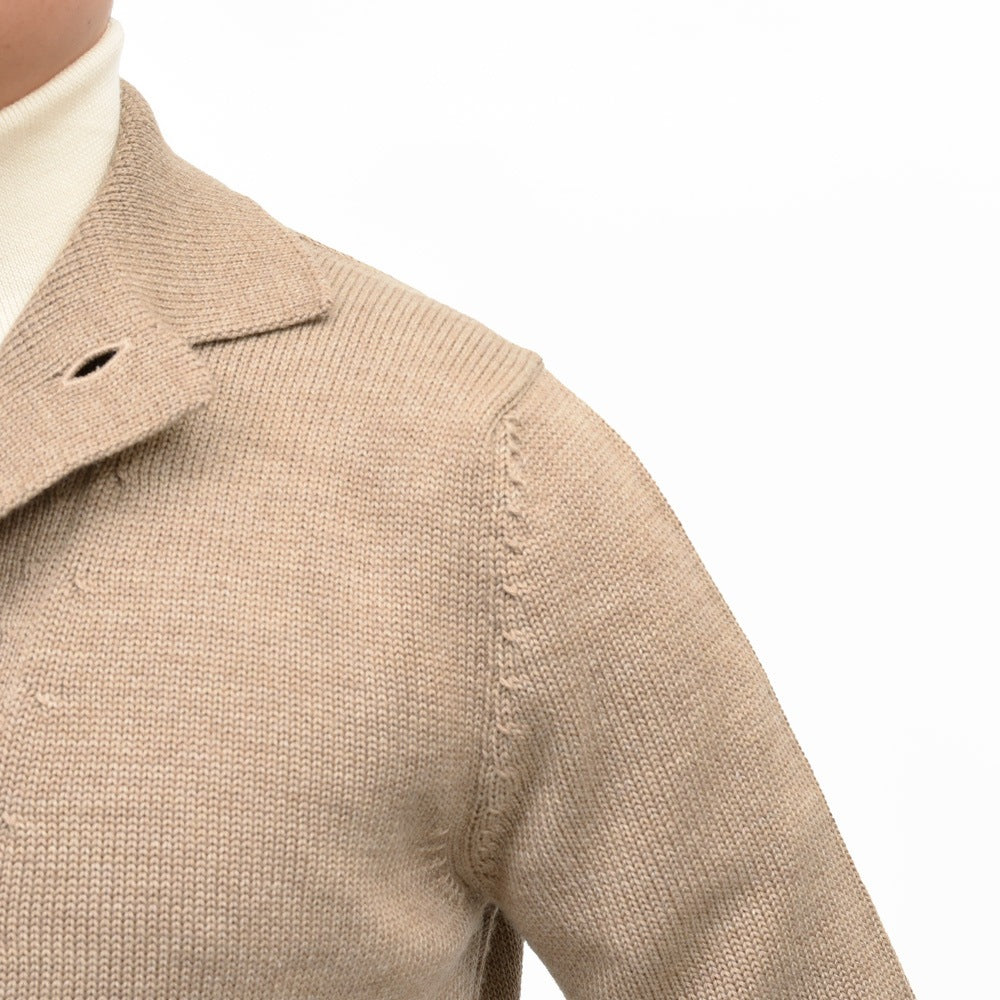 ZANONE(ザノーネ)5ゲージウールシャツカラーニットカーディガン KOBE/SLIM FIT/810180/ZR229/65802 16066000052